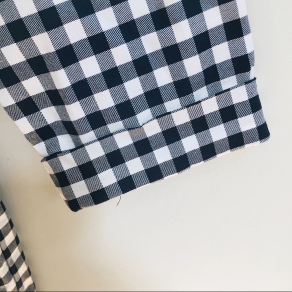 Victoria Beckham for Target plaid blue‎ top blouse size S career casual peplum - Picture 5 of 16